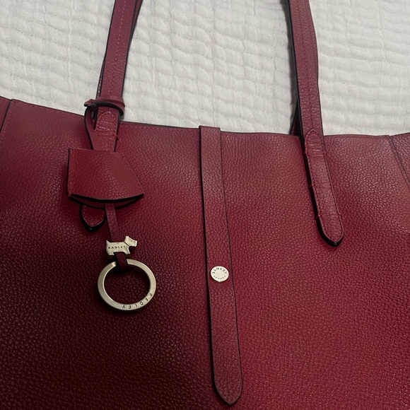 RADLEY LONDON Burgundy Leather Tote Bag - Picture 3 of 12